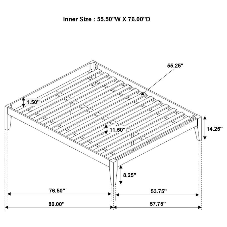Hounslow - Universal Platform Bed by CoasterEssence | Bel Furniture