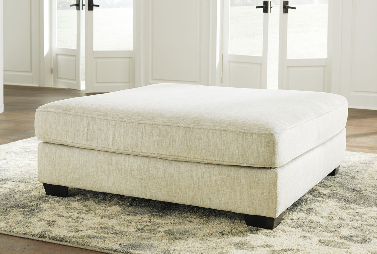 Rawcliffe - Parchment - Oversized Accent Ottoman by Signature Design by Ashley® | Bel Furniture