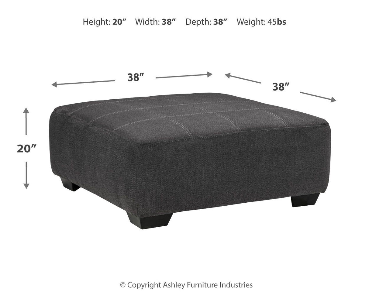 Ambee - Slate - Oversized Accent Ottoman by Benchcraft® | Bel Furniture