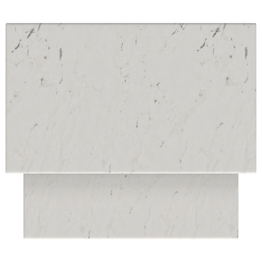 Ebby - 2 Piece Genuine Marble Top Nesting Coffee Tables - White by Coaster Fine Furniture | Bel Furniture