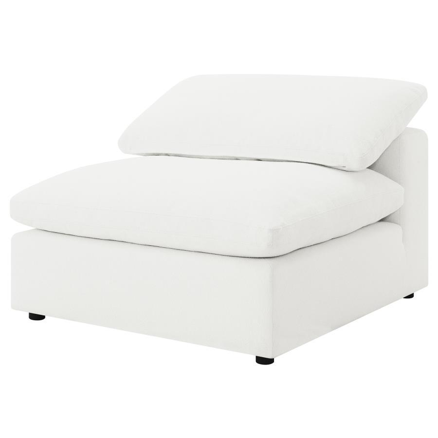 Raleigh - Boucle Upholstered Armless Chair - Ivory by Coaster Fine Furniture | Bel Furniture