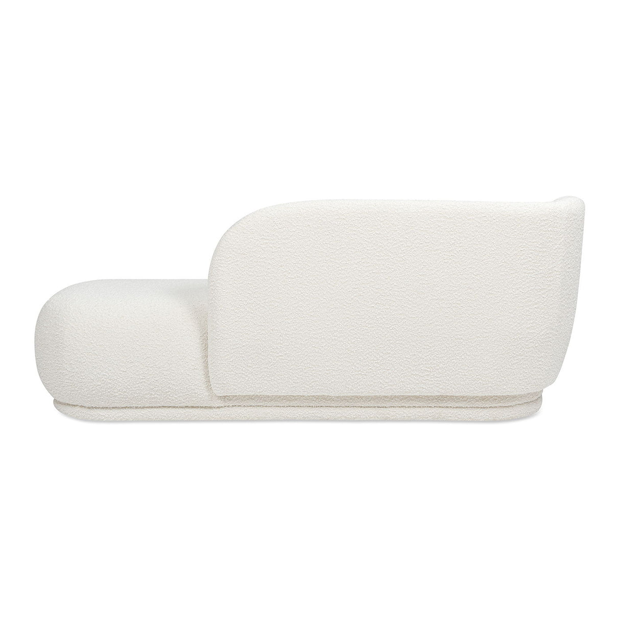 Aire - RAF Modern Rounded Chaise Lounge - Ivory White by Jennifer Taylor Home | Bel Furniture