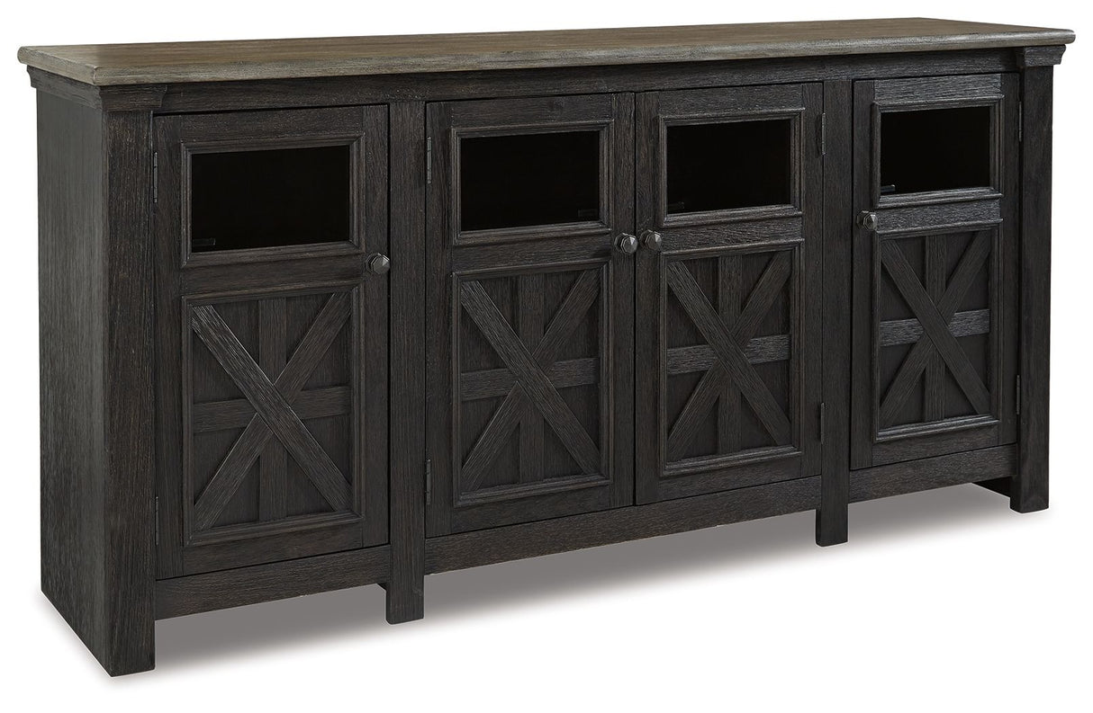 Tyler Creek - Black / Gray - Extra Large TV Stand by Signature Design by Ashley® | Bel Furniture