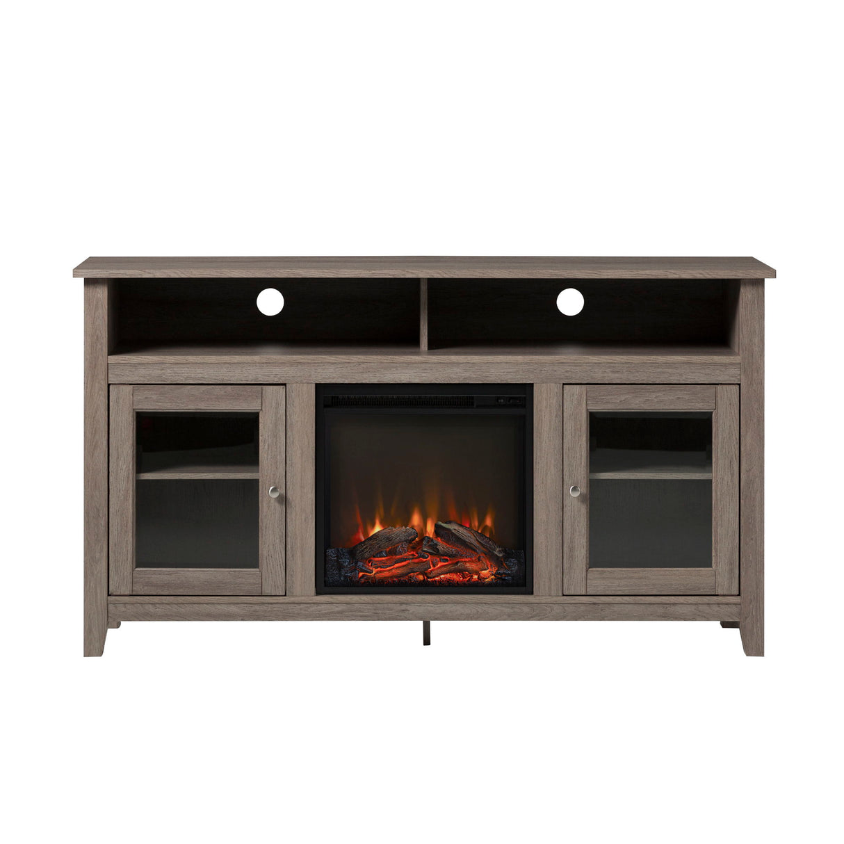 Classic Glass Door Fireplace Tall TV Stand For TVs Up To 65" by Walker Edison | Bel Furniture