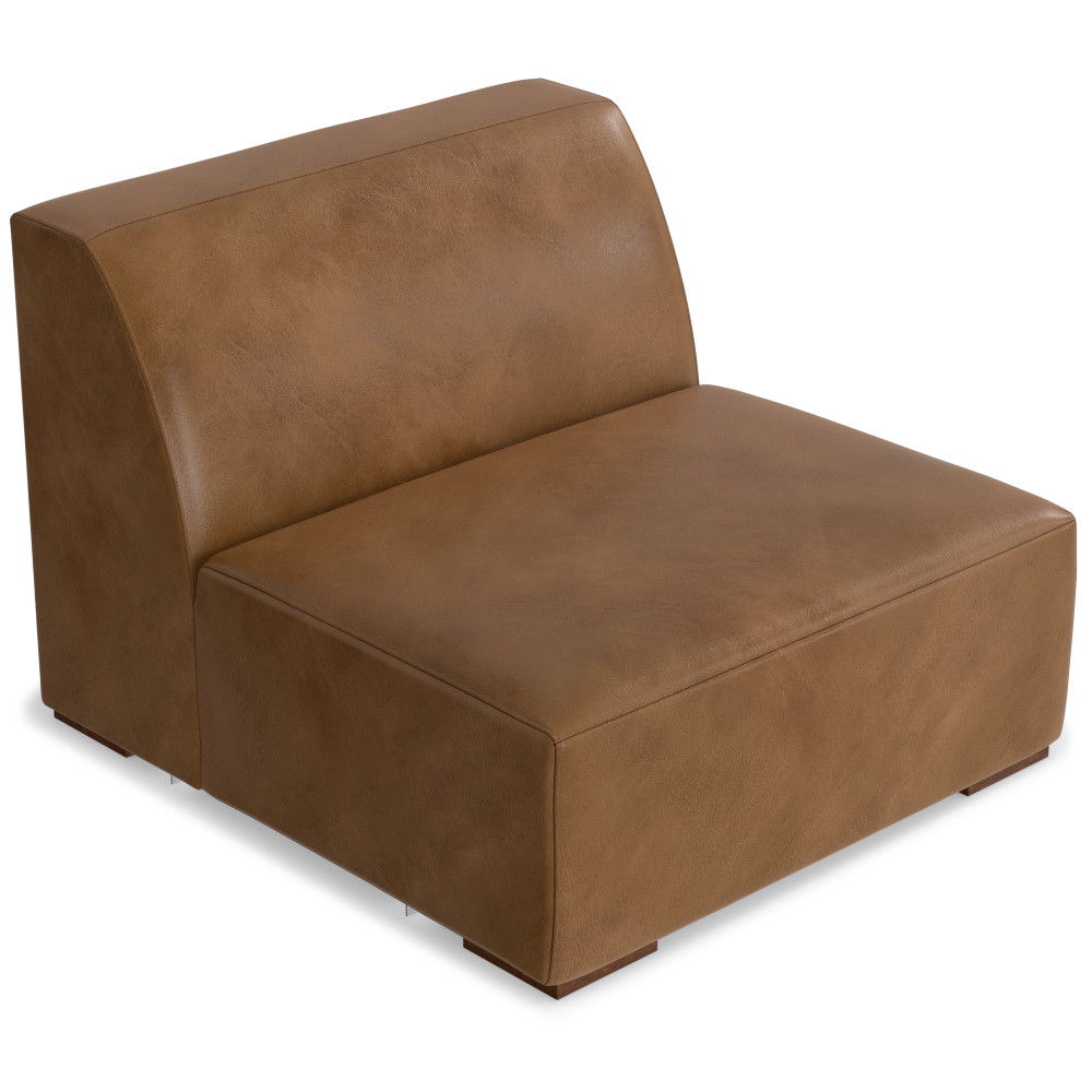 Rex - Center Sofa Module - Brown by Simpli-Home | Bel Furniture