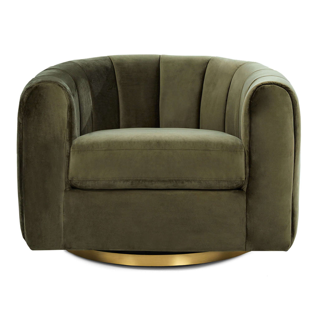 Cosey - Swivel Chair - Gold / Green / Olive Green by Ashcroft Furniture | Bel Furniture