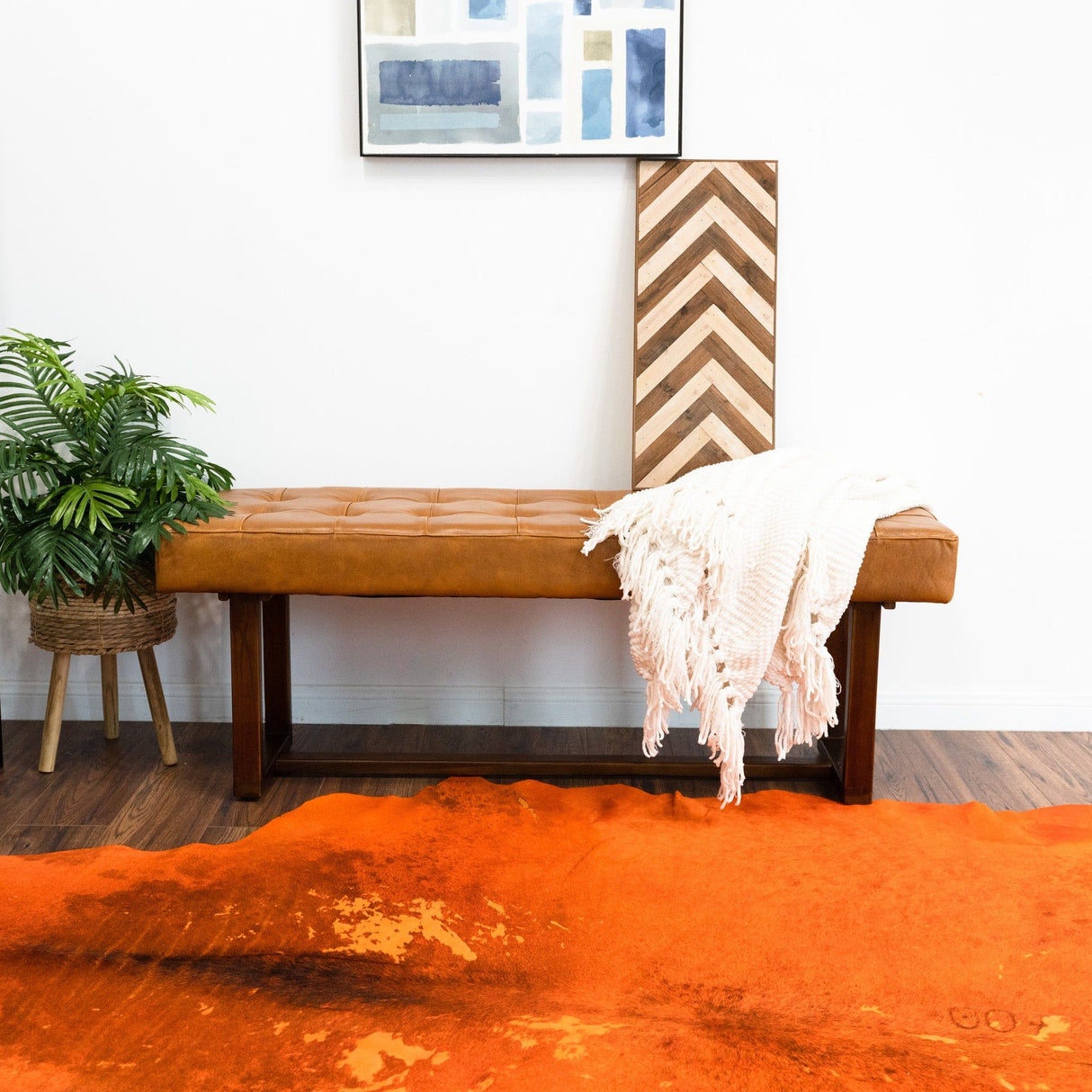 Cameron - Bench - Brown / Tan by Ashcroft Furniture | Bel Furniture