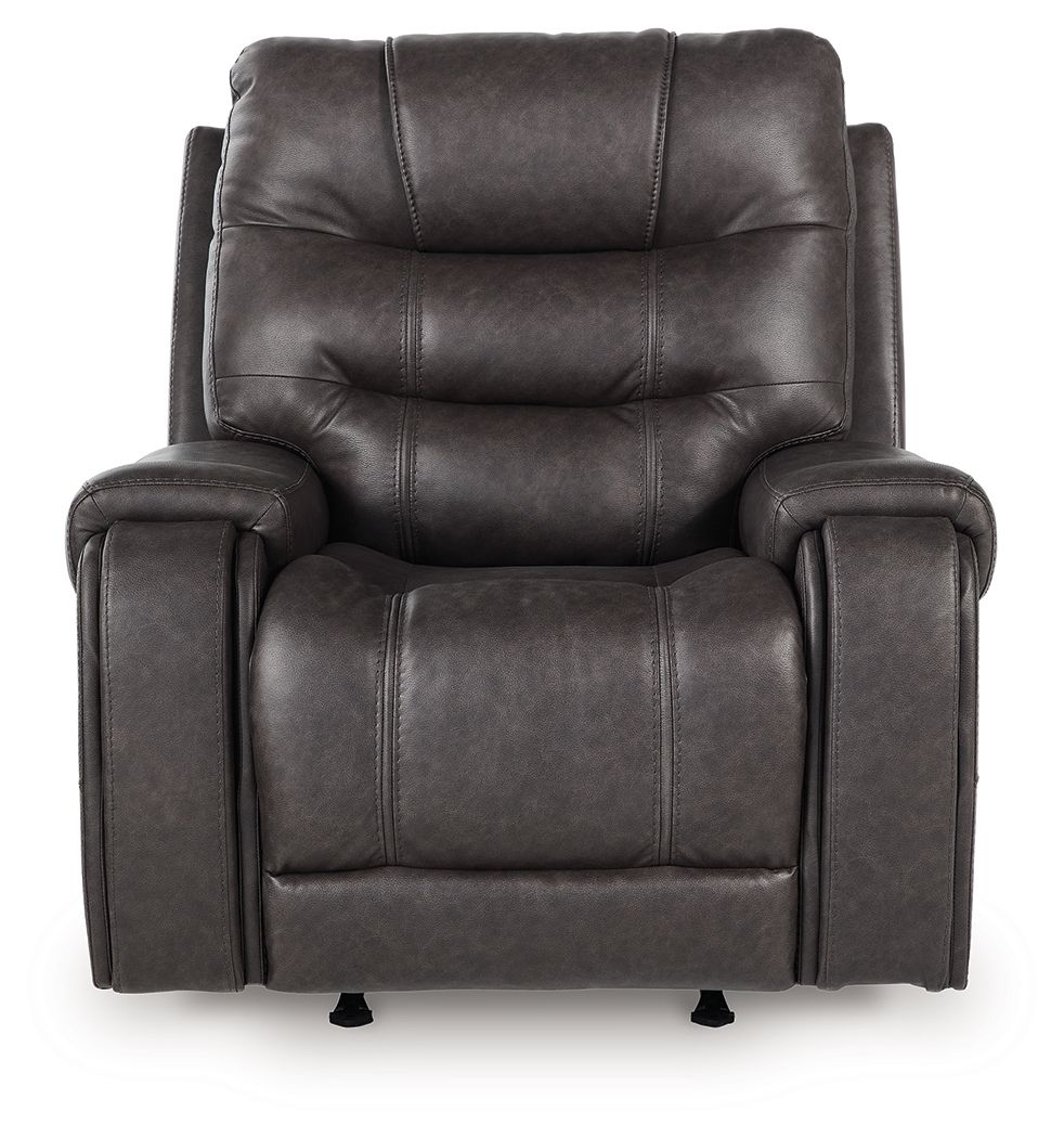 Femley - Smoke - Rocker Recliner by Signature Design by Ashley® | Bel Furniture