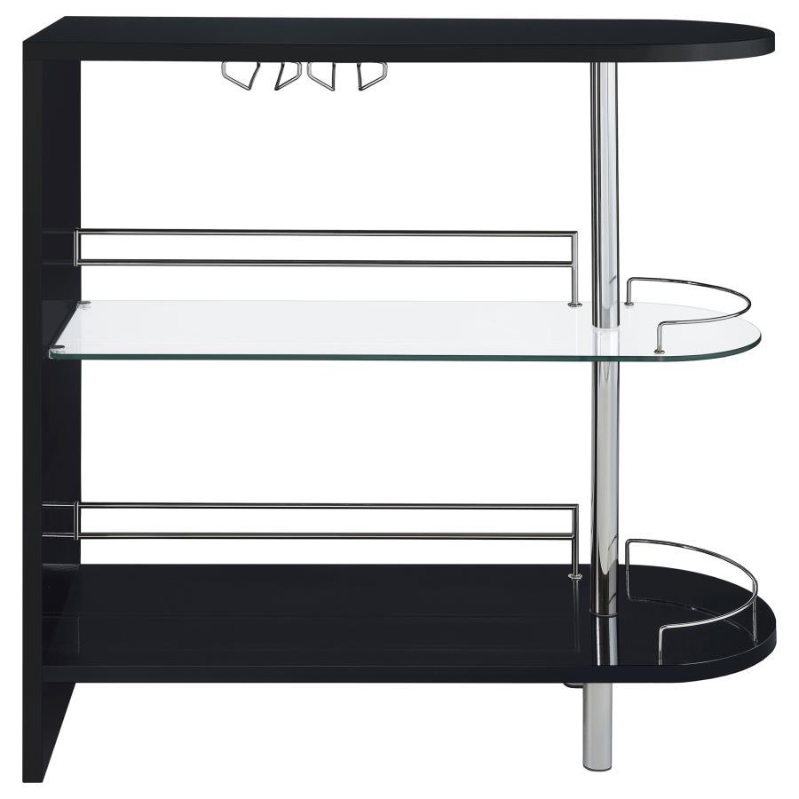 Adolfo - Rectangular 2-Tier Home Bar Table by CoasterEssence | Bel Furniture