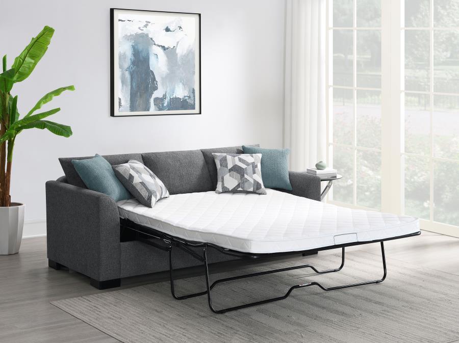 Storey - Upholstered Sleeper Sectional Chaise Sofa by CoasterEveryday | Bel Furniture