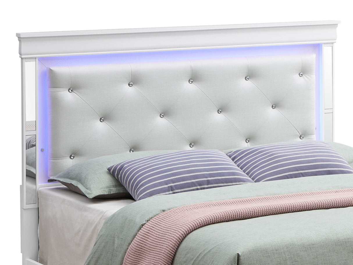 Bed With LED Light Accents Headboard - view 6