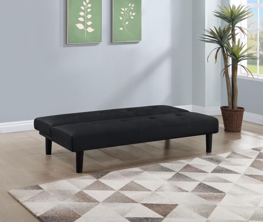 Stanford - Upholstered Tufted Convertible Sofa Bed - Black by Coaster Fine Furniture | Bel Furniture