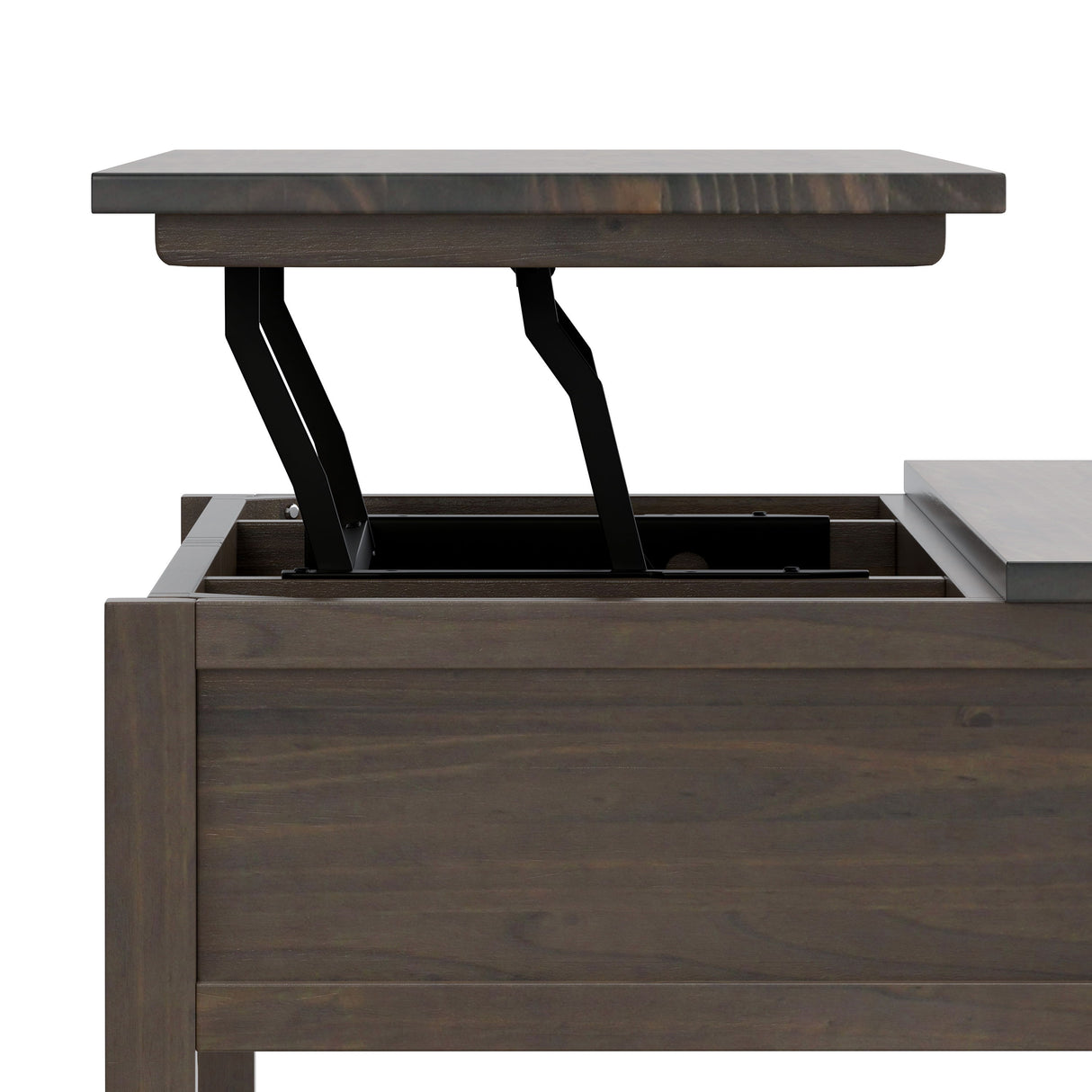 Ela - Lift Top Coffee Table - Smoky Brown by Simpli-Home | Bel Furniture