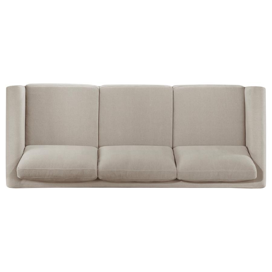 Islington - Fabric Upholstered Panel Arm Sofa - Taupe