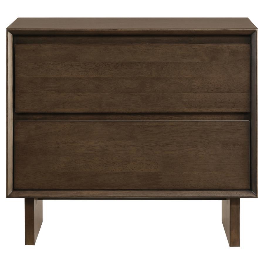 Glenwood - 2-Drawer Nightstand Bedside Table - Warm Brown by Coaster Fine Furniture | Bel Furniture