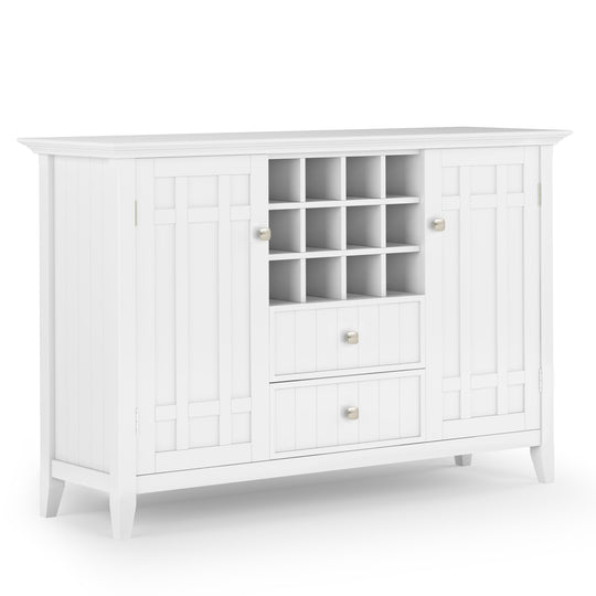 Bedford - Sideboard Buffet And Wine Rack White by Simpli-Home | Bel Furniture
