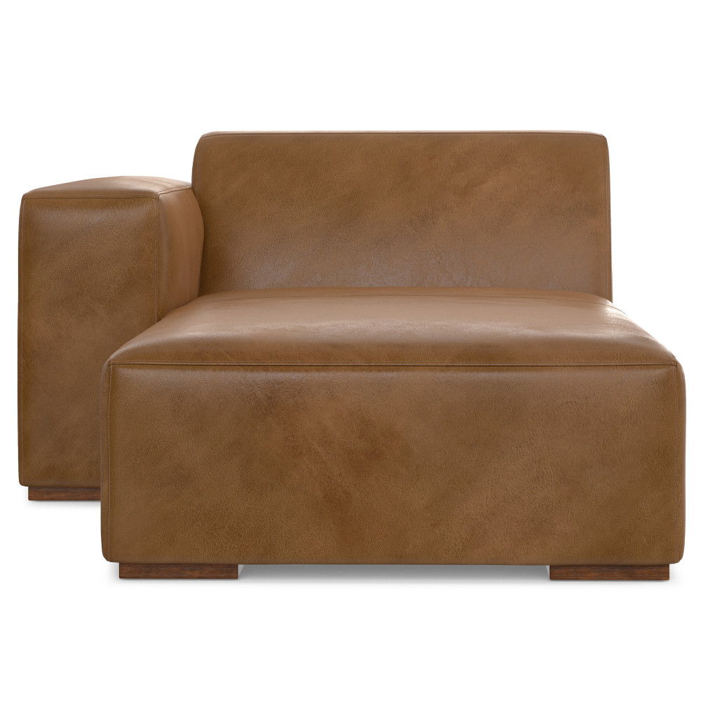 Rex - Left Chaise Sofa Module - Brown by Simpli-Home | Bel Furniture