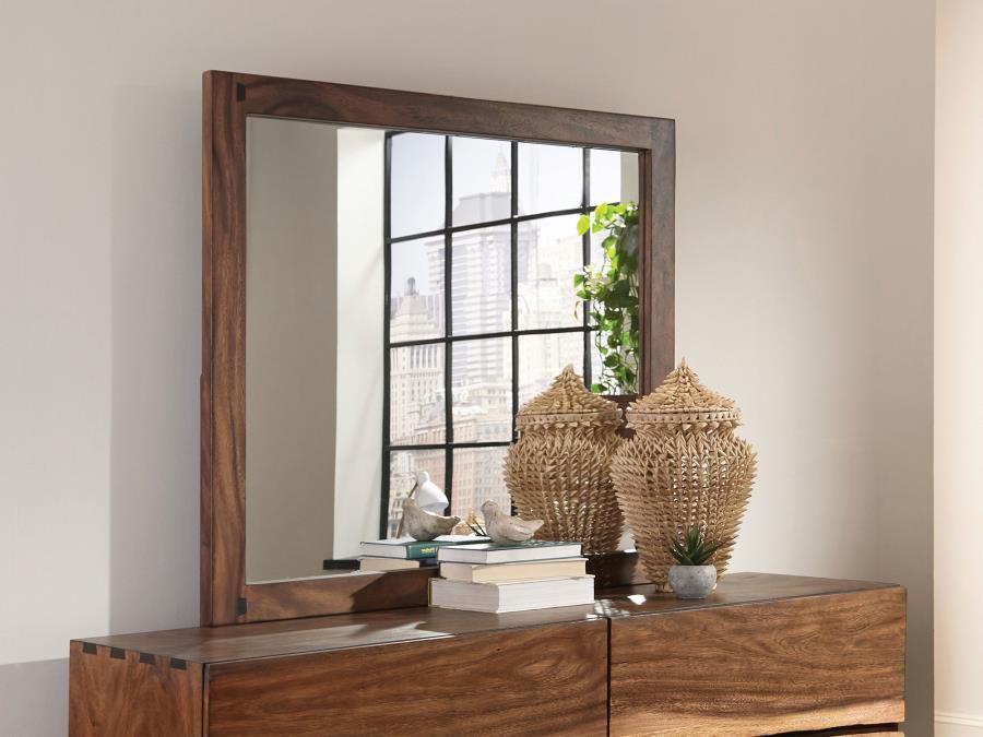 Winslow - Dresser Mirror - Smokey Walnut by CoasterElevations | Bel Furniture