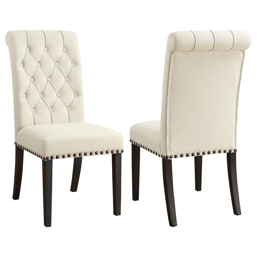 Alana - Upholstered Dining Side Chair (Set of 2) Beige by CoasterElevations | Bel Furniture