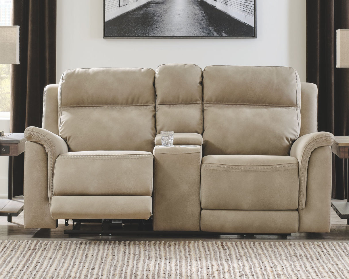 Next-Gen Durapella - Reclining Power Loveseat With Console by Signature Design by Ashley® | Bel Furniture