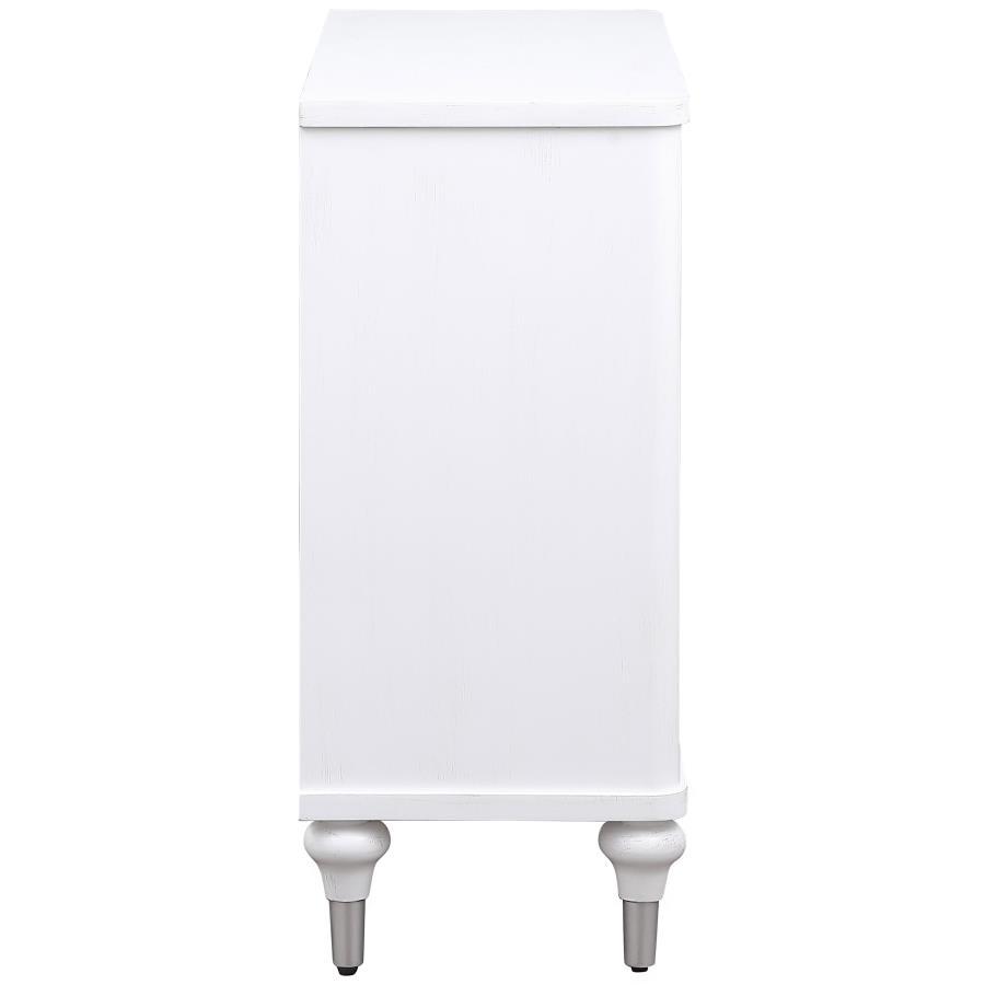 Cardella - 2 Door Mandala Accent Cabinet - Distressed White by Coaster Fine Furniture | Bel Furniture