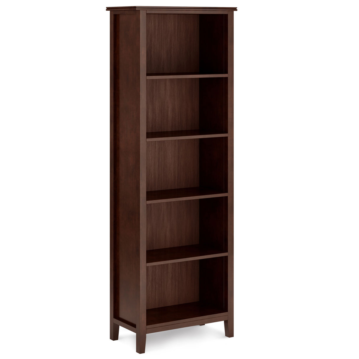Artisan - 5 Shelf Bookcase, Handcrafted Dark Brown by Simpli-Home | Bel Furniture