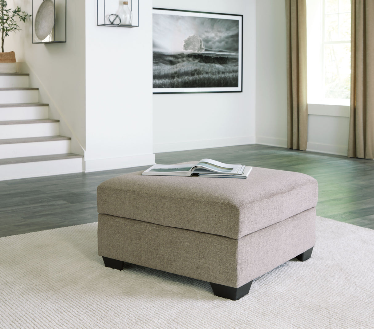 Creswell - Stone - Ottoman With Storage by Signature Design by Ashley® | Bel Furniture