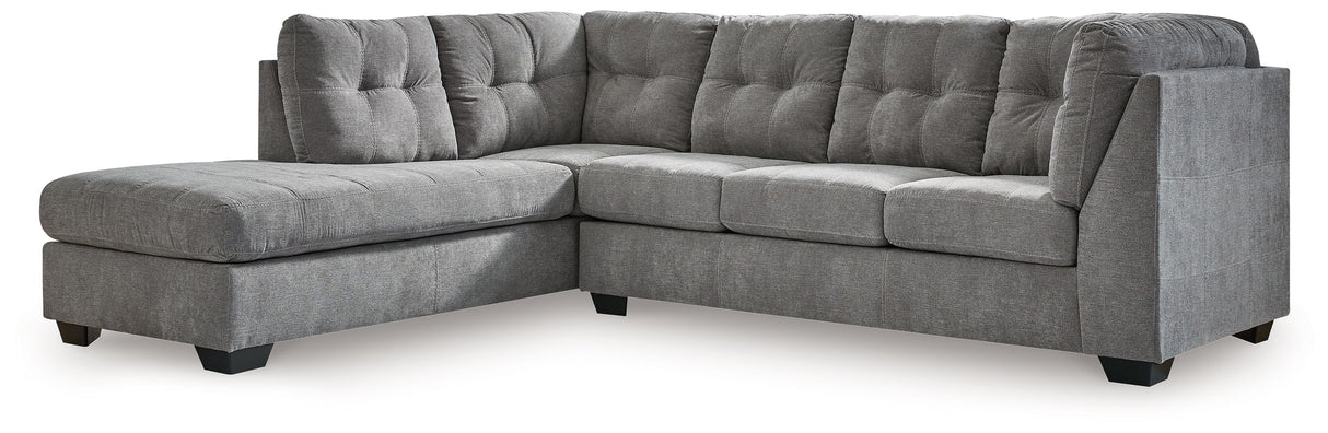 Marleton - Sectional Gray 2-Piece Sectional With Left Arm Facing Corner Chaise by Signature Design by Ashley® | Bel Furniture
