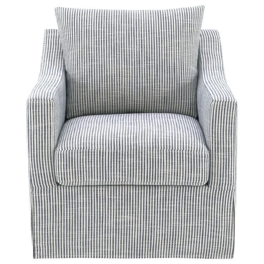 Winter - Upholstered Sloped Arm Accent Swivel Chair by Coaster Fine Furniture | Bel Furniture