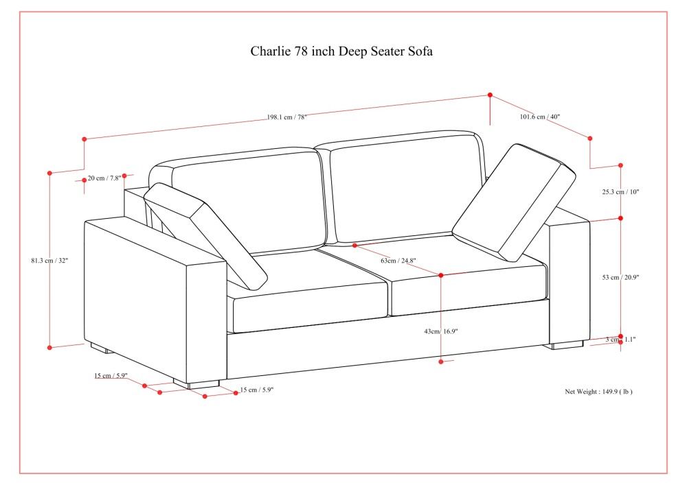 Charlie - Deep Seater Sofa by Simpli-Home | Bel Furniture