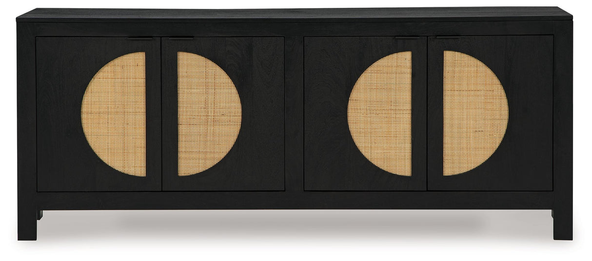 Cliffiings - Black / Natural - Accent Cabinet by Signature Design by Ashley® | Bel Furniture