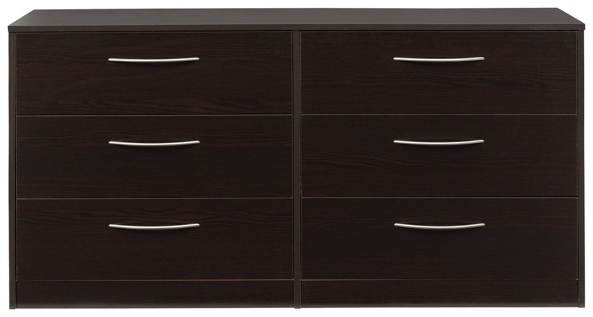 Finch - Black - Six Drawer Dresser by Signature Design by Ashley® | Bel Furniture