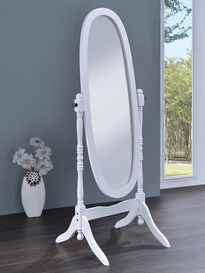 Foyet - Wood Adjustable Length Cheval Mirror by CoasterEveryday | Bel Furniture