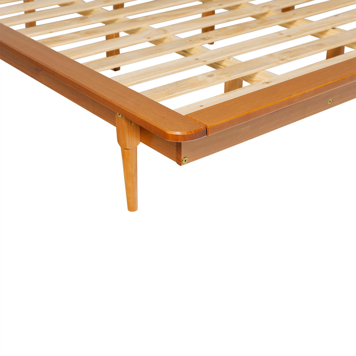 Carnival - King Platform Bed Frame - Caramel