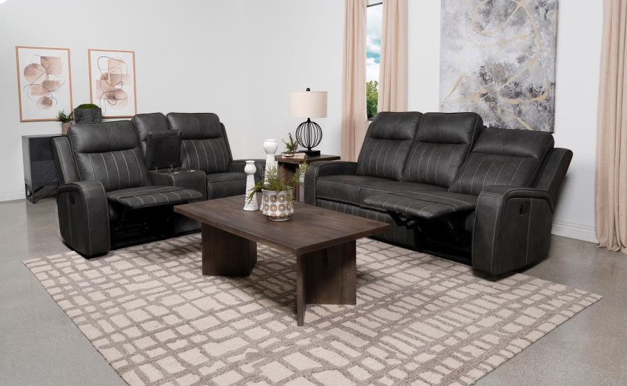 Raelynn - Upholstered Reclining Sofa Set by Coaster Fine Furniture | Bel Furniture