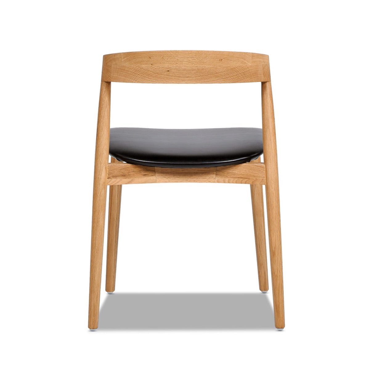 Raven - Stacking Sculpted Oak Dining Chair - Warm Natural Brown / Black by Jennifer Taylor Home | Bel Furniture