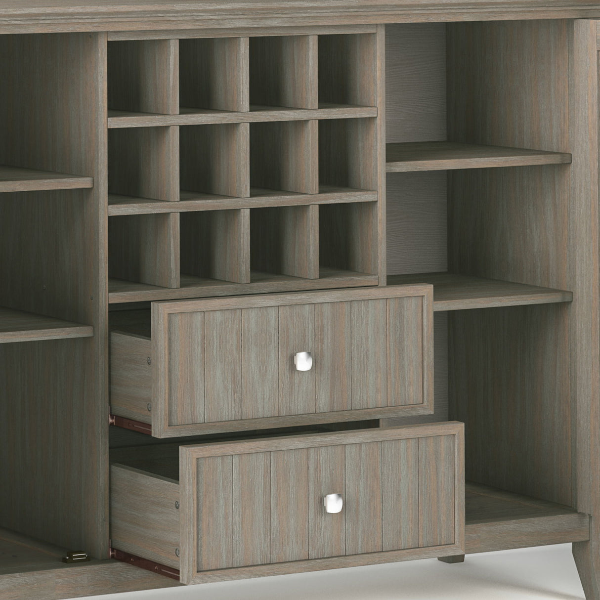 Bedford - Sideboard Buffet And Wine Rack by Simpli-Home | Bel Furniture