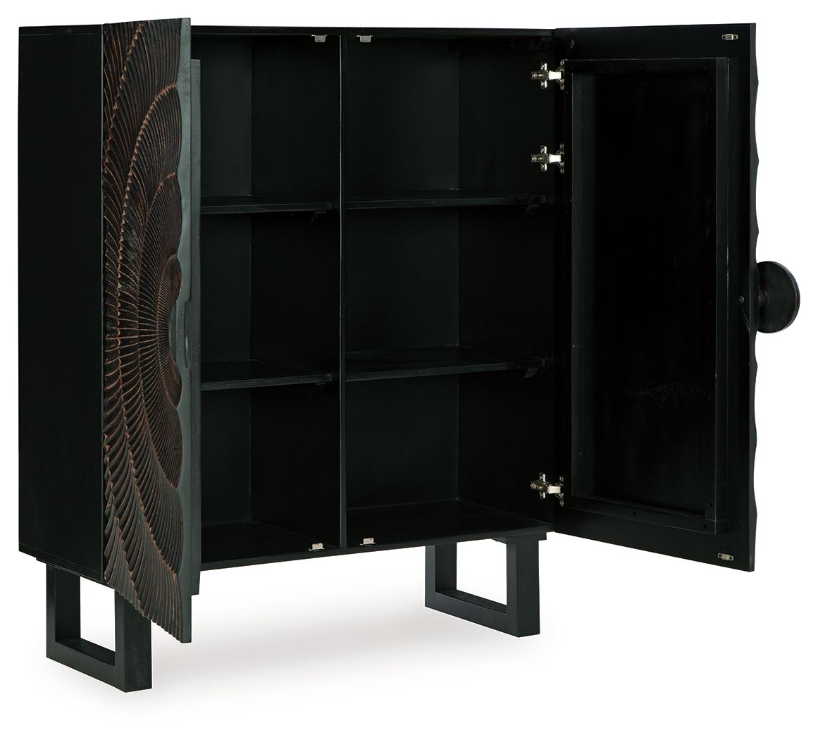 Fosterman - Distressed Black - Accent Cabinet by Signature Design by Ashley® | Bel Furniture