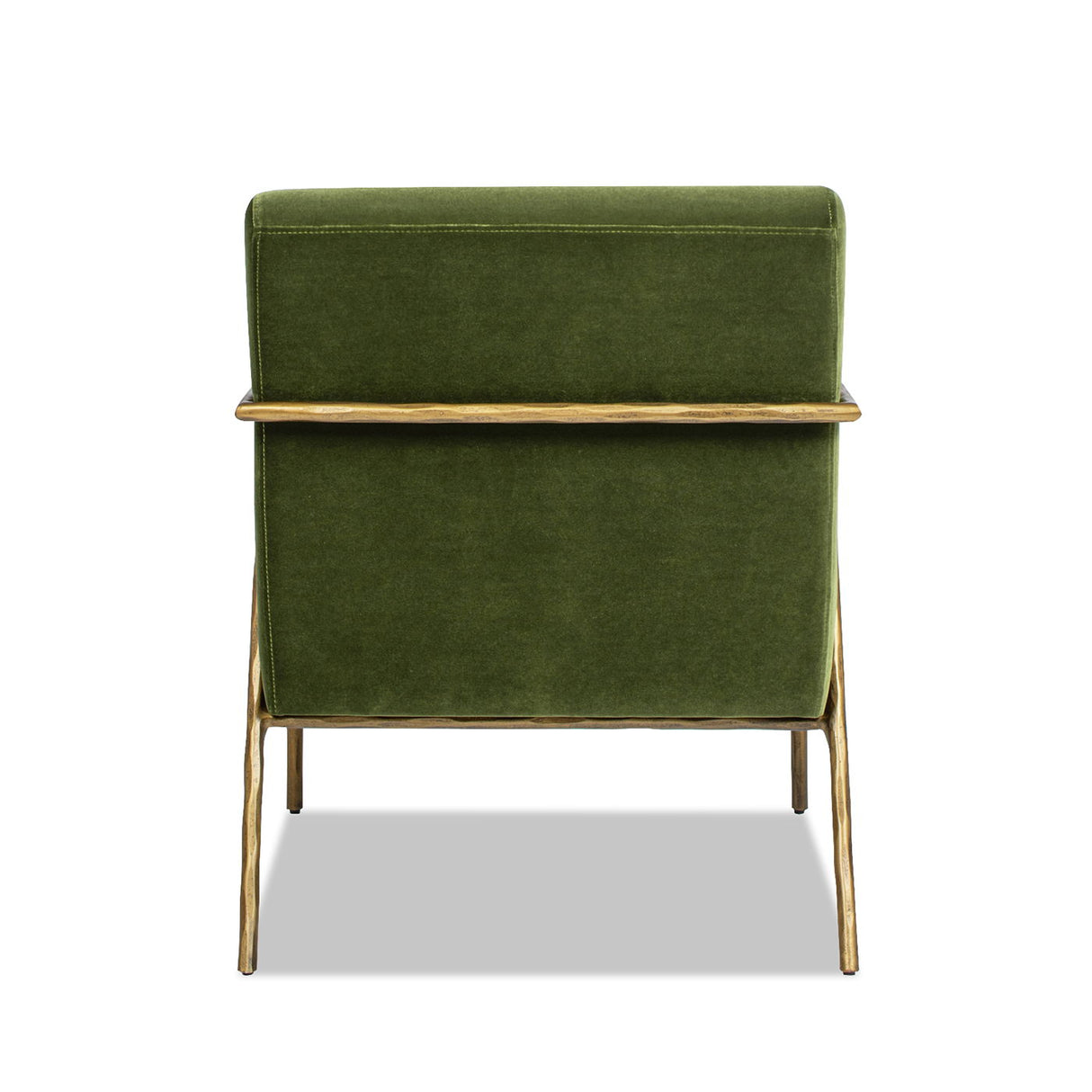 Aerin - Hammered Brass Upholstered Accent Arm Chair by Jennifer Taylor Home | Bel Furniture