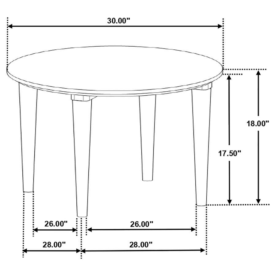 Aldis - Round Marble Top Table by Coaster Fine Furniture | Bel Furniture