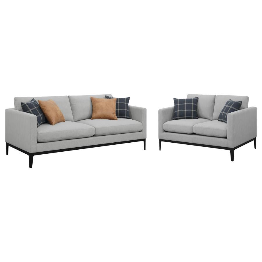 Apperson - Upholstered Track Arm Sofa Set by CoasterElevations | Bel Furniture