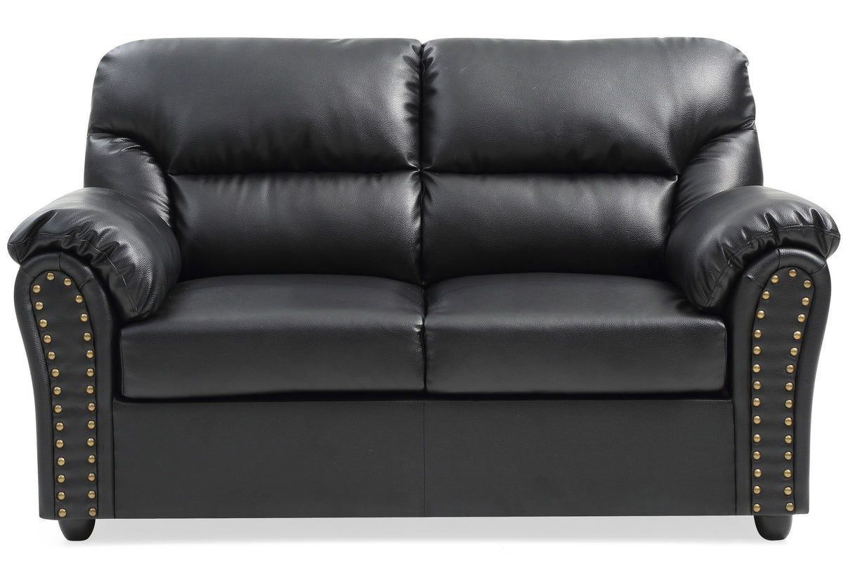 Chic Padded Love Seat For Modern Living - Black by Glory Furniture | Bel Furniture