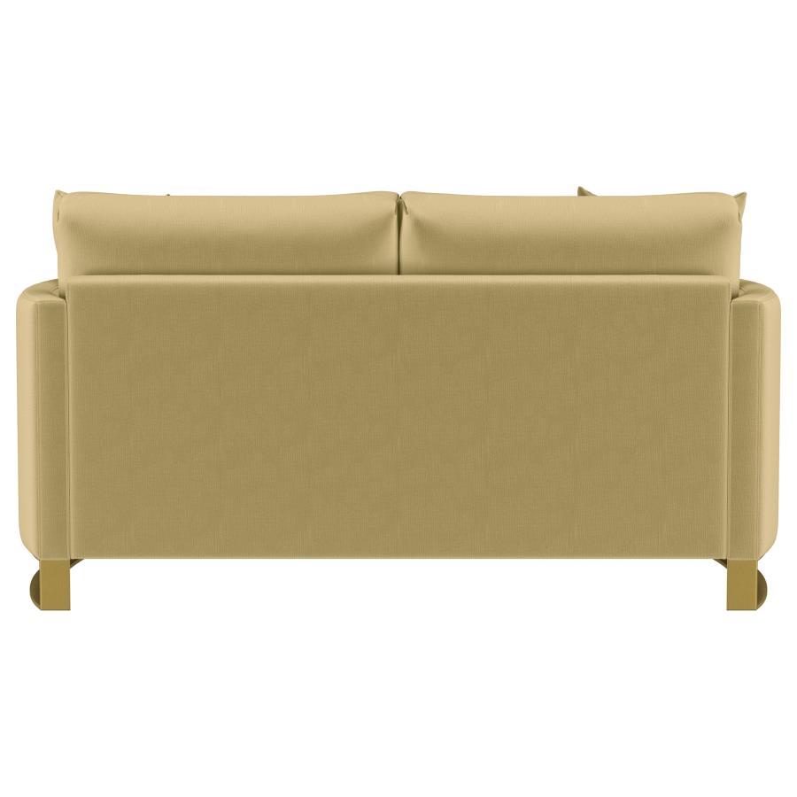 Corliss - Upholstered Arched Arm Loveseat by CoasterElevations | Bel Furniture