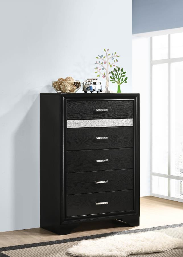 Miranda - 5-Drawer Bedroom Chest by CoasterEveryday | Bel Furniture
