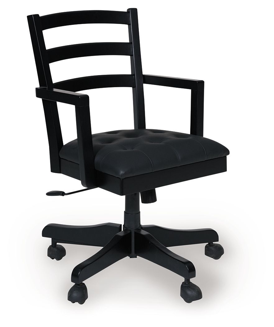 Wildenauer - Brown / Black - Home Office Swivel Desk Chair by Signature Design by Ashley® | Bel Furniture