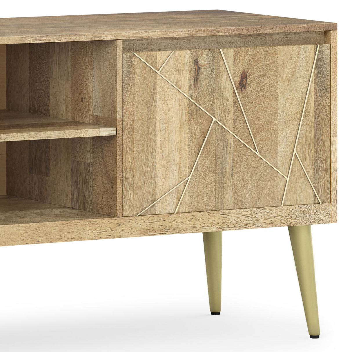 Jager - TV Media Stand - Natural by Simpli-Home | Bel Furniture