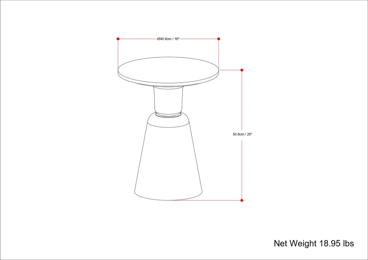 Leyla - Side Table - Antique Brass by Simpli-Home | Bel Furniture