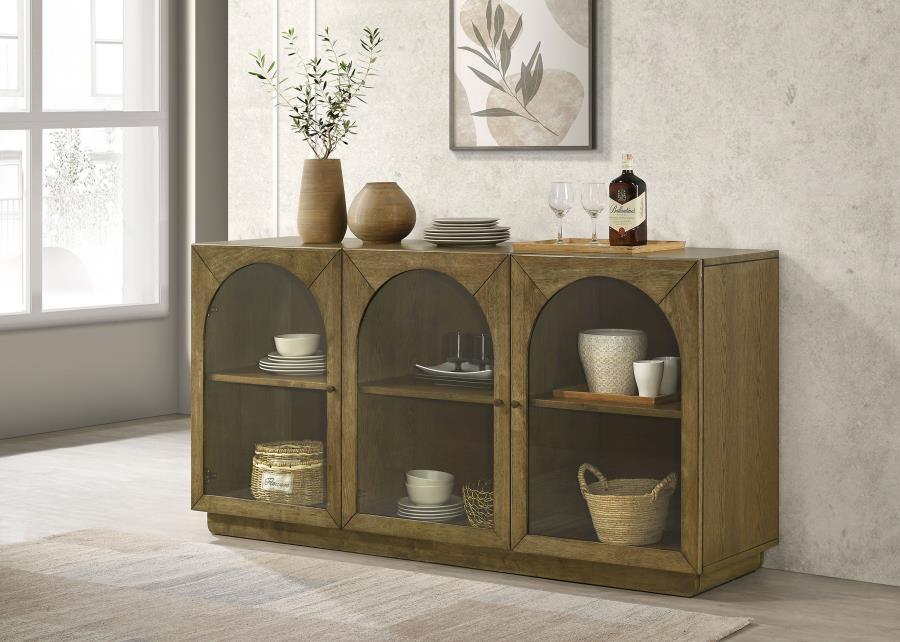 Castlewood - Dining Sideboard Buffet Server - Brown Oak by Coaster Fine Furniture | Bel Furniture