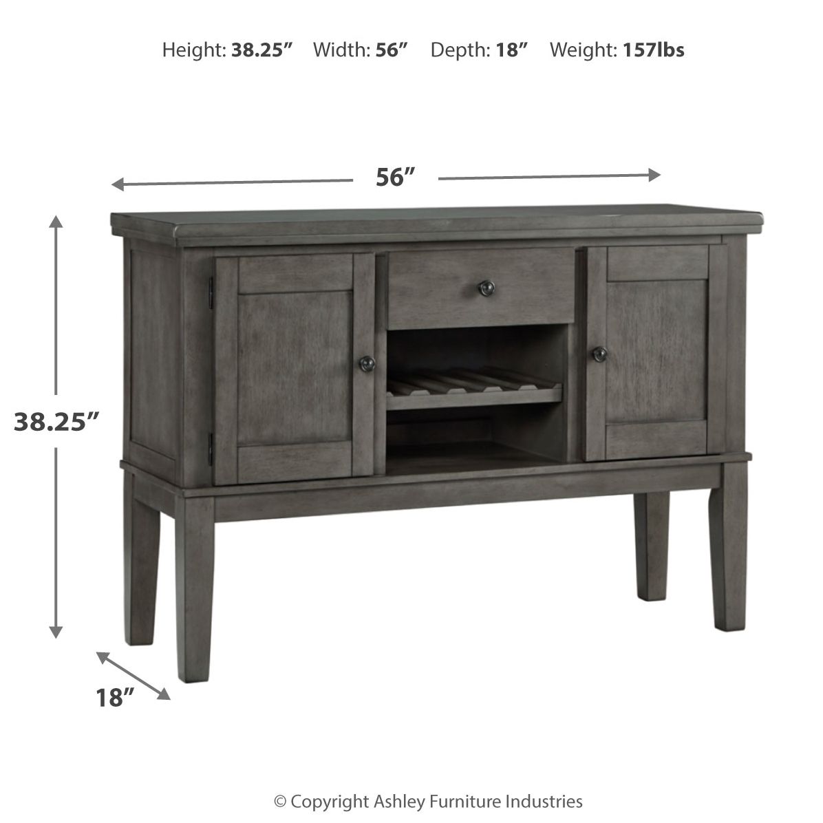 Hallanden - Dining Room Server - Gray