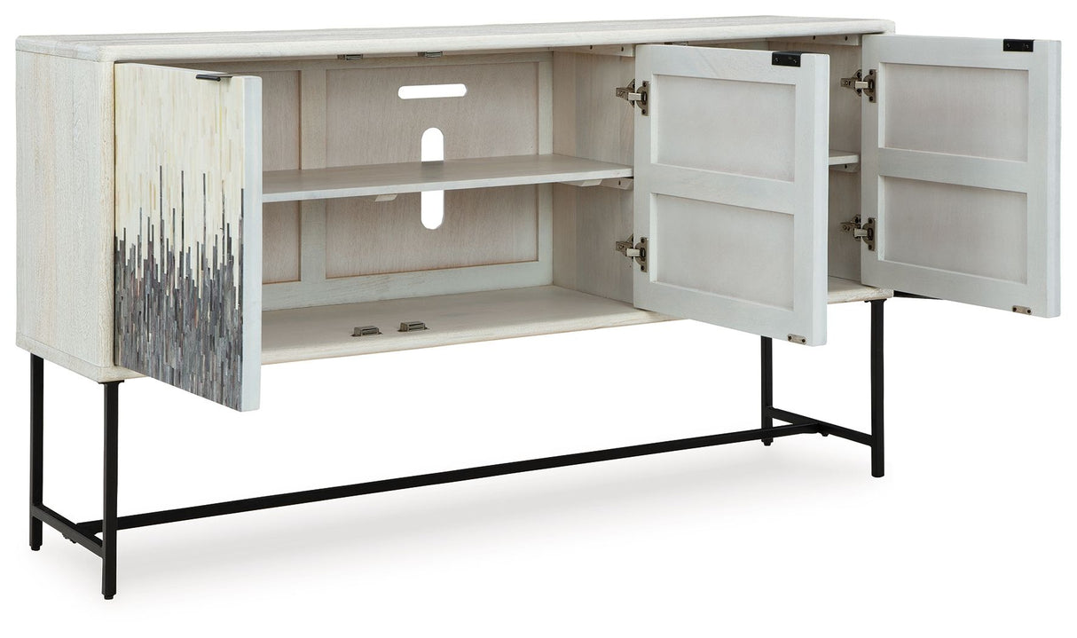 Freyton - White / Gray - Accent Cabinet by Signature Design by Ashley® | Bel Furniture